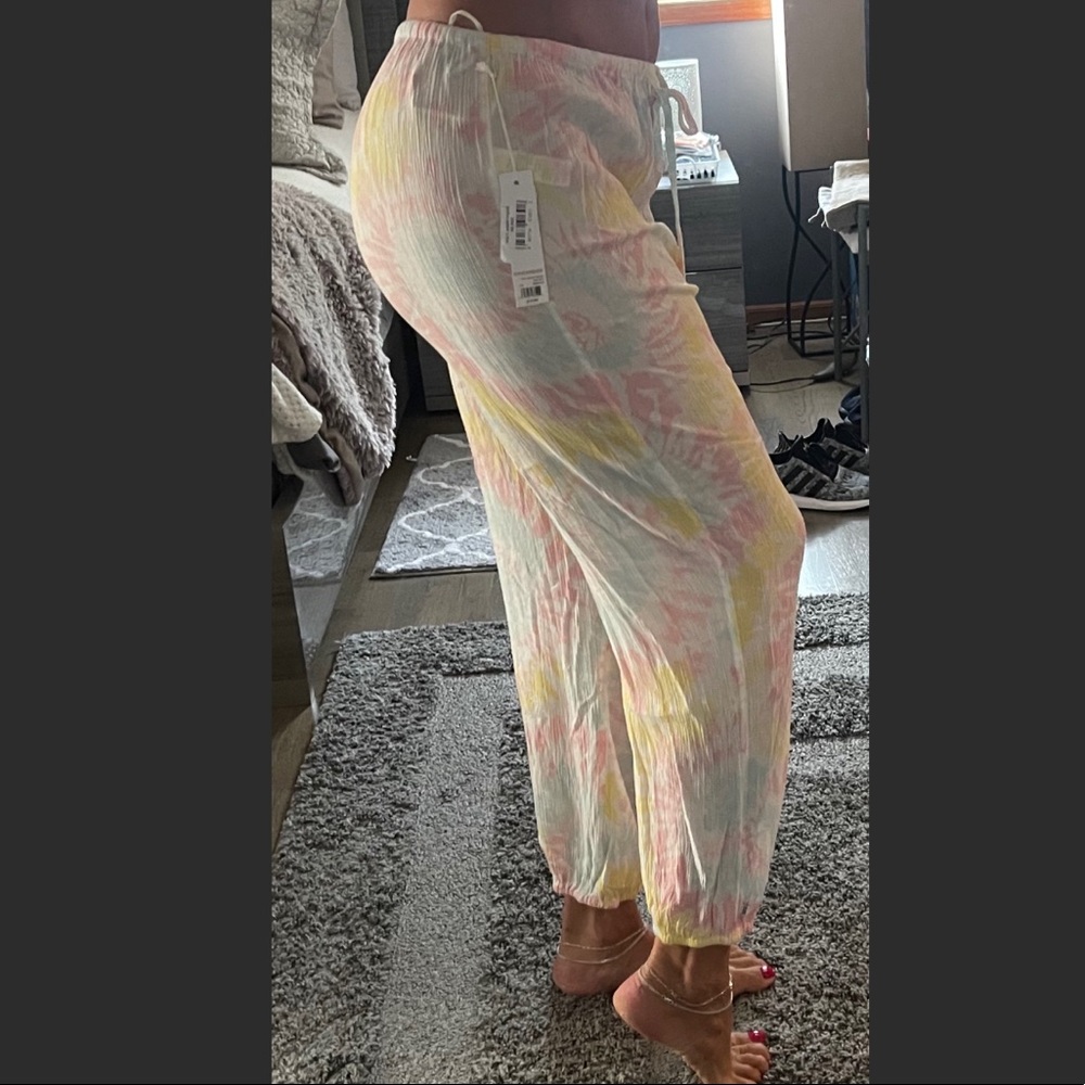 Bright water cover-up pants